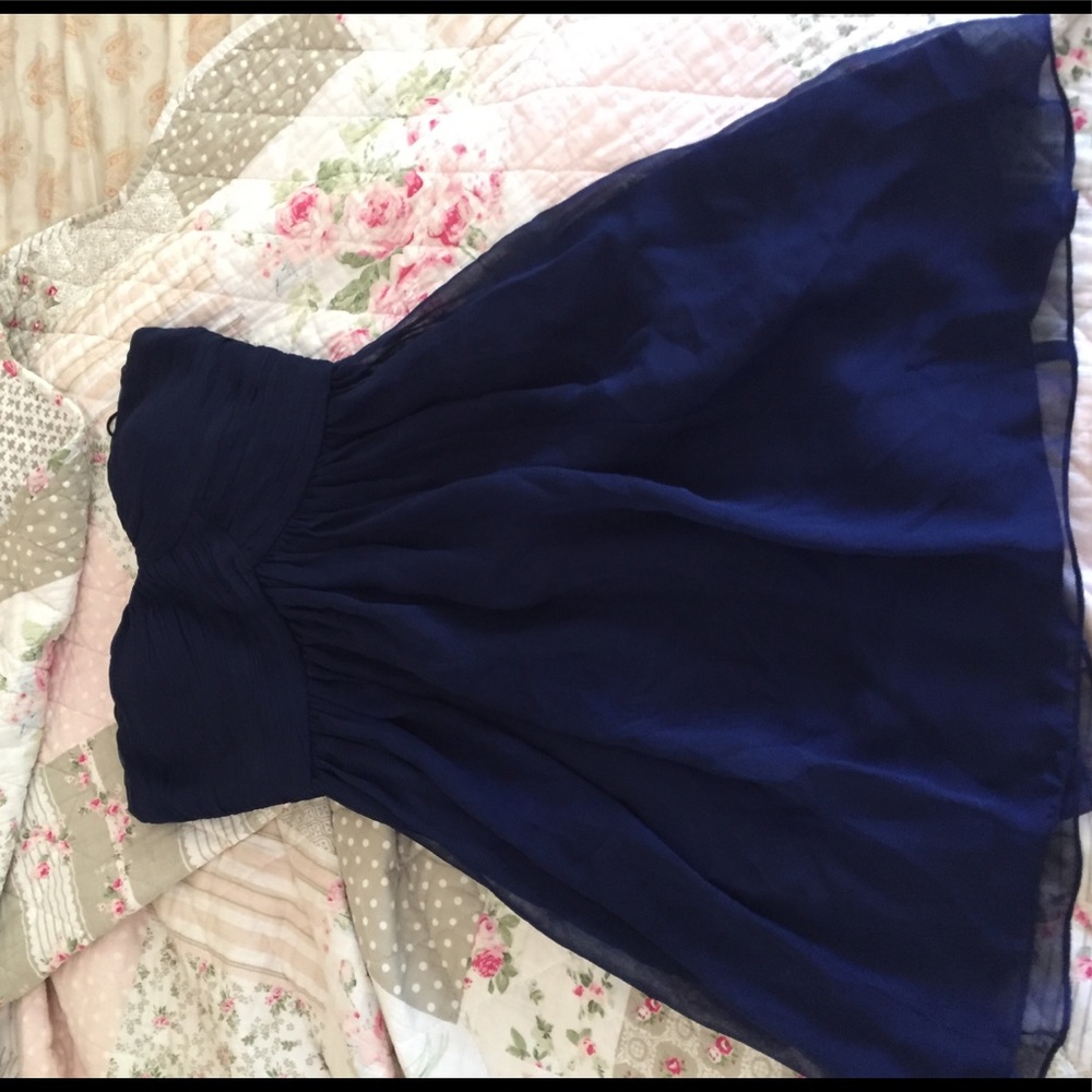 Navy Blue strapless dress